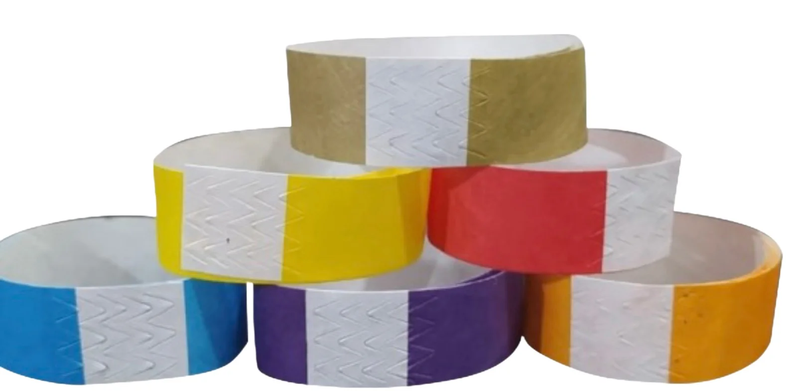 Manillas Tyvek con adhesivo de seguridad en varios colores